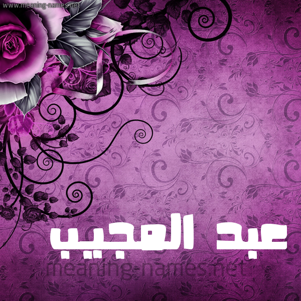 شكل 5 صوره زخرفة وورده للإسم بخط عريض صورة اسم عبد المُجيب ABD-ALMOGIB